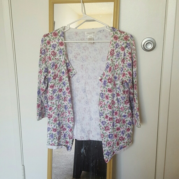 Floral button up cardigan