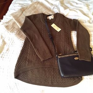 🎉SALE 🎉 Brown knit high/low sweater