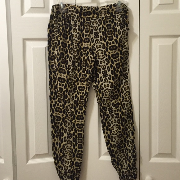 Body central animal print pants