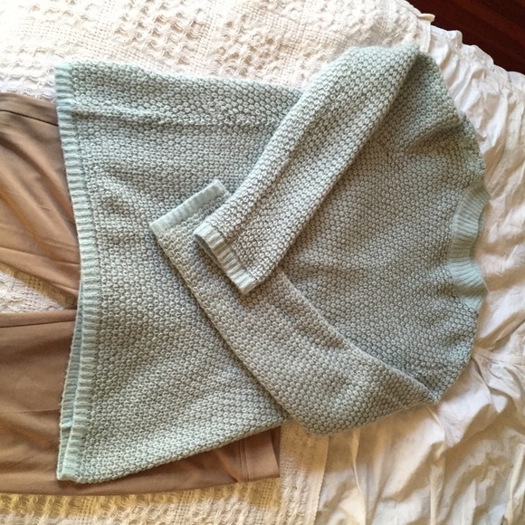 🎉SALE 🎉 Light blue/tan knit Loft sweater. - Picture 1 of 2
