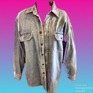 Jean shirt/jacket with cozy fleece lining