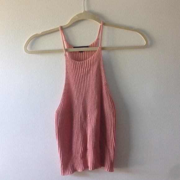 Cute Brandy Melville pink knit tank