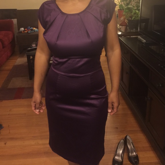 Shabby Apple eggplant LA dress - Picture 3 of 3