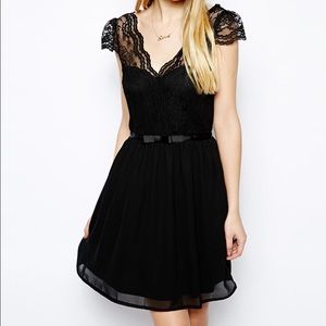 ASOS Skater Dress With Scalloped Wrap