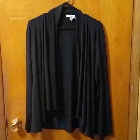 Black open shirt