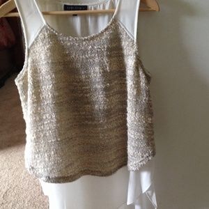 Sanctuary top with sweater overlay