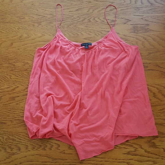 American Eagle Coral Pink Tank Top Size Large