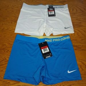 2 Pairs - Nike Compression Shorts Size Large NWT