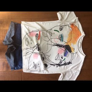 ZARA Artistic graphic t