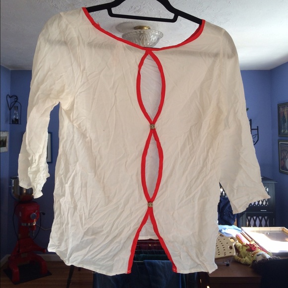 White Open Back Top - Picture 2 of 2