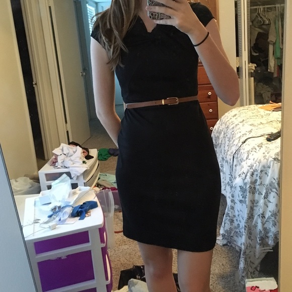 Little black dress twisted front