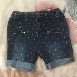 ✨Girls 6X Jean Heart Shorts w/ Zippers✨