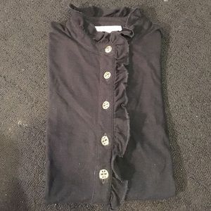 Tory burch black short sleeve polo M