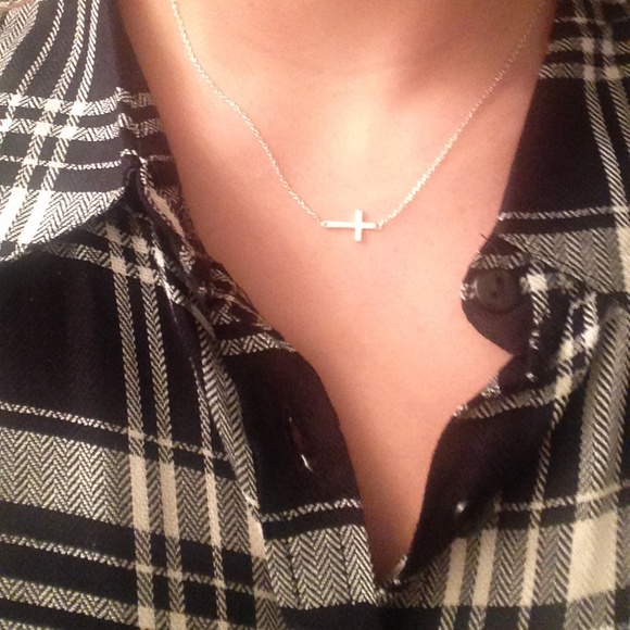 Sideways Cross Necklace