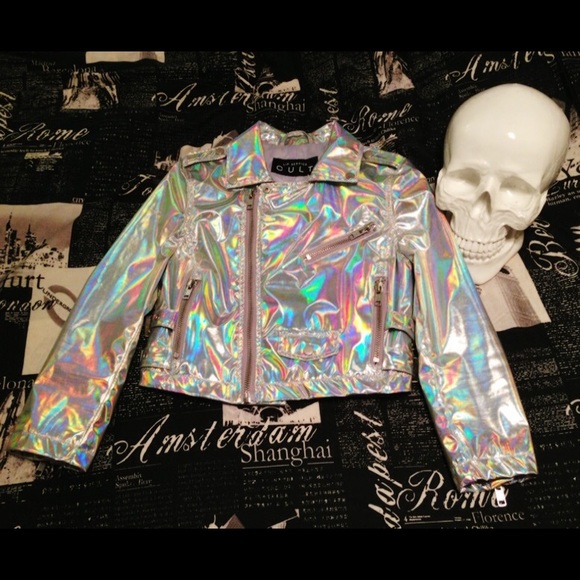 Lip Service Jackets & Blazers - Lip Service Cult - Holographic Moto Jacket