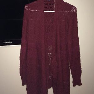Maroon cardigan