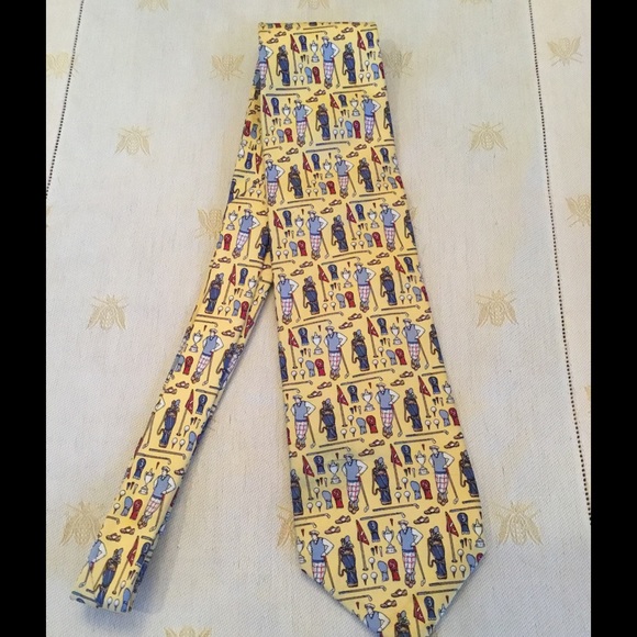 Paolo Gucci Silk Men's Neck Tie - Golf Motif