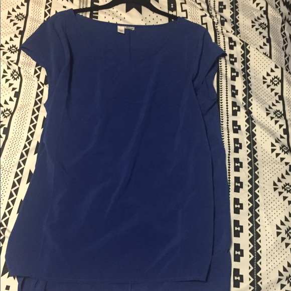 Electric Blue Sheer Top.