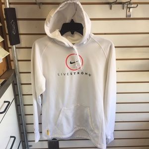 Nike White Livestrong Hoodie✨