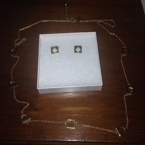 Kate Spade AUTHENTIC long necklace and studs
