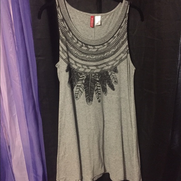 Feather print Tank Top.