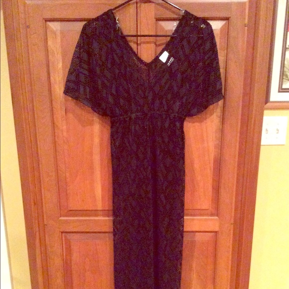 Bathing suit cover up maxi dress. Small. Black.
