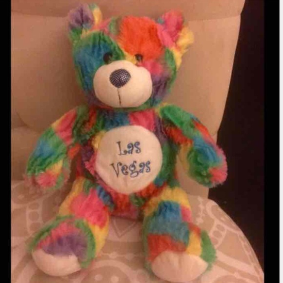🌈 Las Vegas Rainbow Teddy Bear🌈