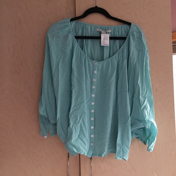NWOT American Rag Blouse Turquoise
