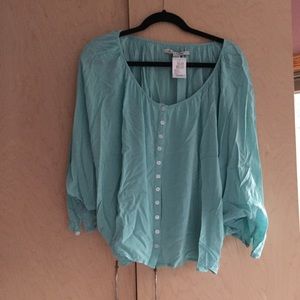 NWOT American Rag Blouse Turquoise