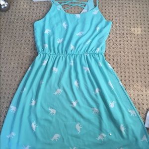 Turquoise blue elephant dress🐘