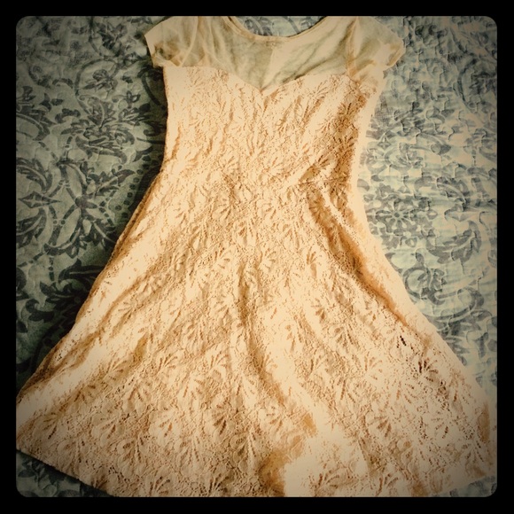 Cream lace dress