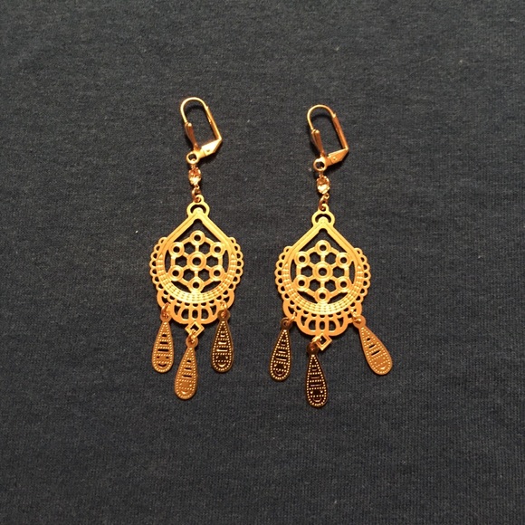 Chandelier earrings (gold fill)