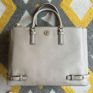 Tory Burch York Buckle tote in grey