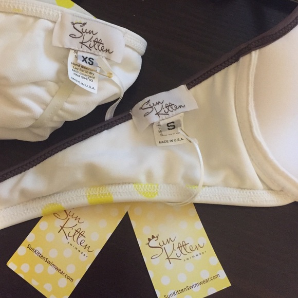 Sun Kitten Swimwear | Swim | Nwt Sun Kitten Yellow Polka Dot Bikini