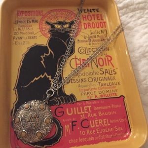 Sterling silver double chain pendant