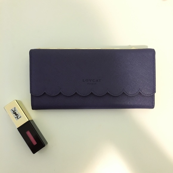Lovecat purple long wallet