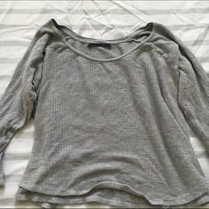 GREY KNIT TEE