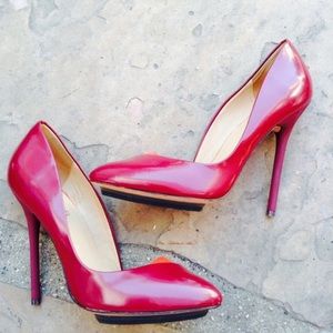 Red LAMB d'orsay pumps