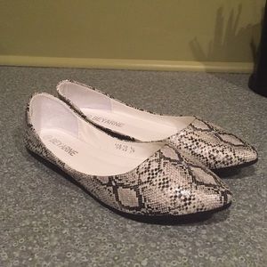 Snakeskin Printed Flats