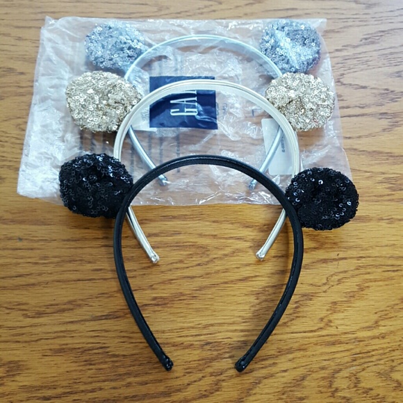 Cute GAP Sequin Girls Bear Cat Ears Headband