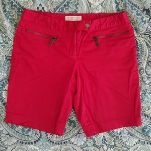 Michael Kors Red Bermuda Shorts