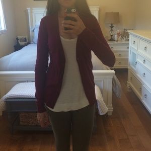 Wine colored cardigan