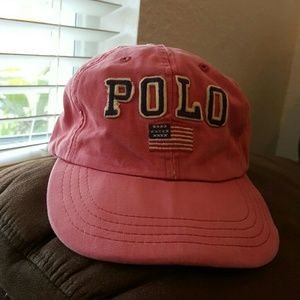 Ralph Lauren red wash Polo cap