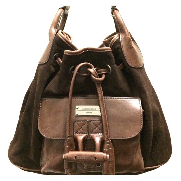 Weekend Max Mara brown suede hobo EUC