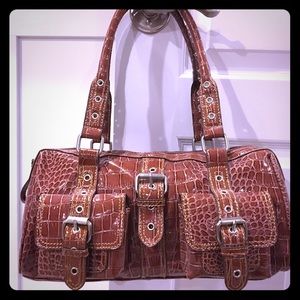 NWT Brown faux leather purse.