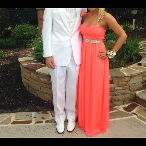 Hot pink prom dress