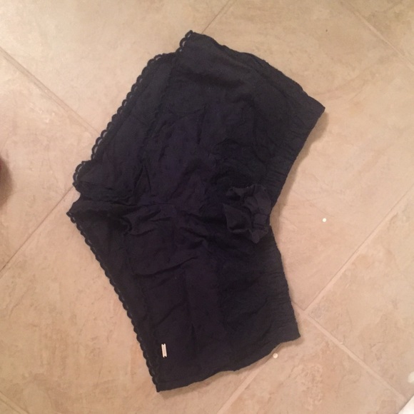 Navy blue pajama shorts