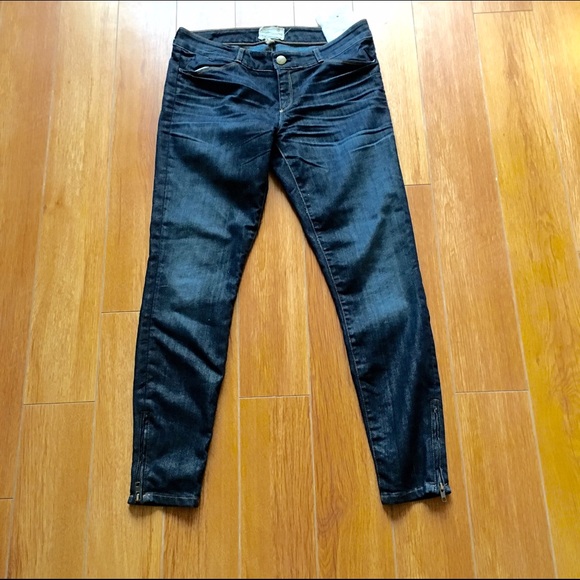 Current/Elliott Cropped Zip Legging Jeans