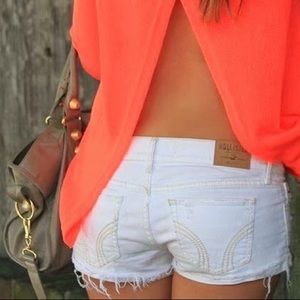 Hollister white shorts