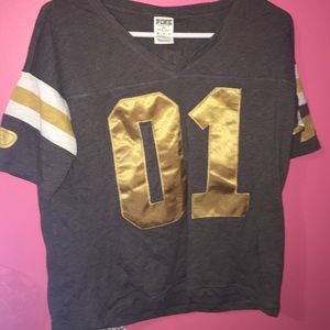 pink collegiate collection Purdue jersey shirt